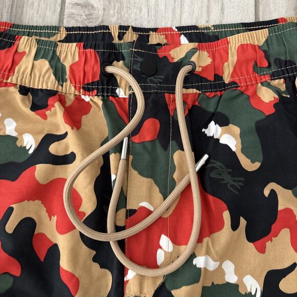 Air JORDAN Flight Heritage Tan Red Green Black Camo Cargo Pocket Pant Men Sz M - Picture 4 of 12